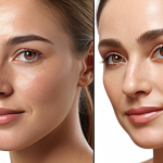 **Prompt:** A youthful face with smooth skin, minimal wrinkles, and a defined jawline, representing the rejuvenating effects of a facelift surgery. Focus on healthy, glowing skin.