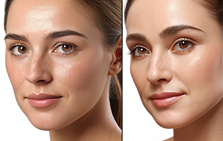 **Prompt:** A youthful face with smooth skin, minimal wrinkles, and a defined jawline, representing the rejuvenating effects of a facelift surgery. Focus on healthy, glowing skin.